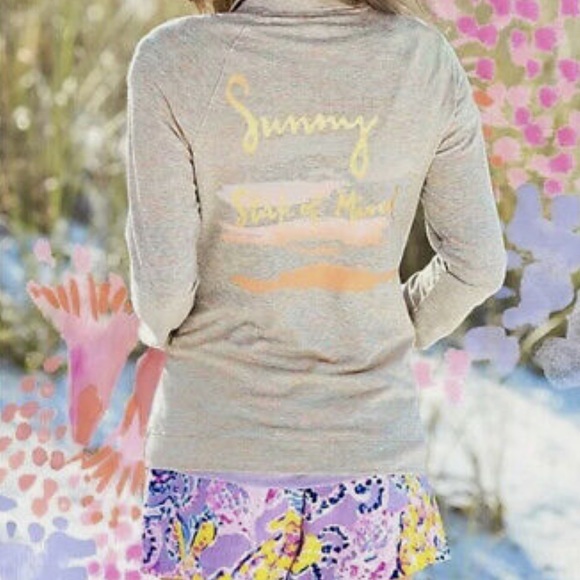 Lilly Pulitzer Melon Sunny Skipper State of Mind Pullover  long sleeve - Picture 1 of 8